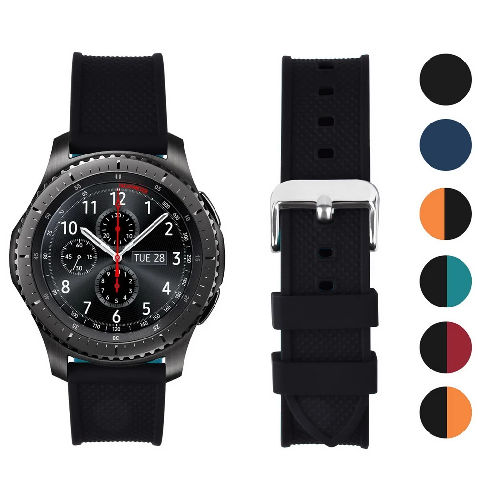 

6 Colors Silicone Watch Band 18mm Compatible Huawei Watch Asus Watch, Rubber Watch Strap for Fossil Gen 4 Q Venture HR