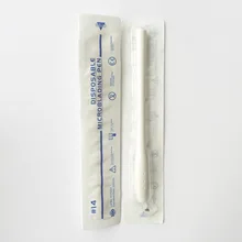 Высокое качество 30 шт 3D одноразового использования, для микроблейдинга ручка с 14CF иглы, лезвия для ручной работы татуировки постоянного бровей в срок годности/лот нет