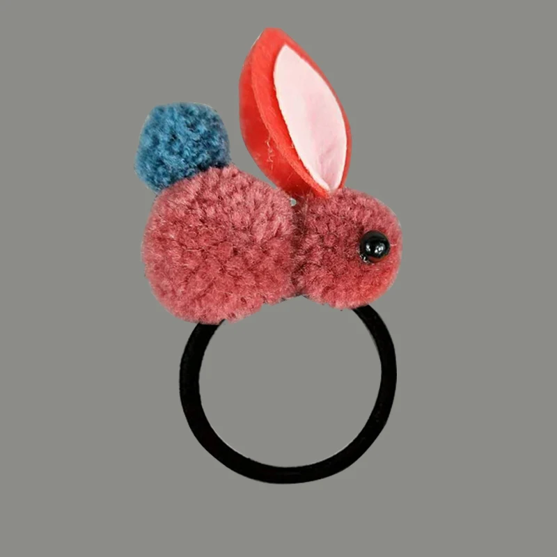 Головная повязка с изображением кролика; цветная эластичная Детская резинка для волос; 1 шт.; Регулируемый Женский плюшевый кролик с ушами; заколка для волос