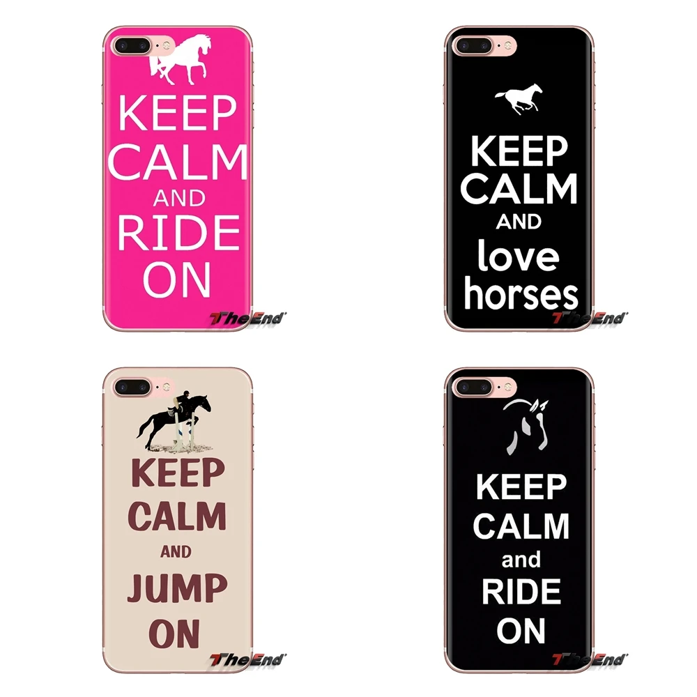 Keep Calm and Ride On Horse Pony For iPod Touch Apple iPhone 4 4S 5 5S SE 5C 6 6S 7 8 X XR XS Plus MAX Transparent Soft Bag Case |