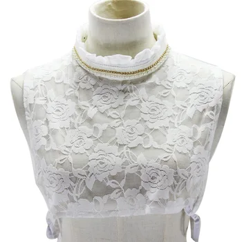 

Korean Handmade beaded sweater fake collar Detachable Collars Crystal Fake collar wild New lace collar shirt decoration sweet