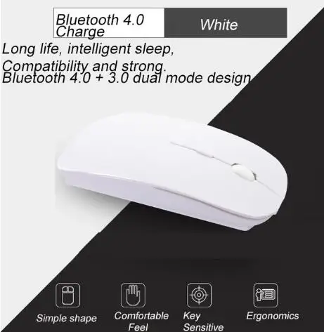 Перезаряжаемая мышь бесшумная для ноутбука Bluetooth 4 0 Macbook Xiaomi Microsoft Surface Pro 3 4|Мыши| |