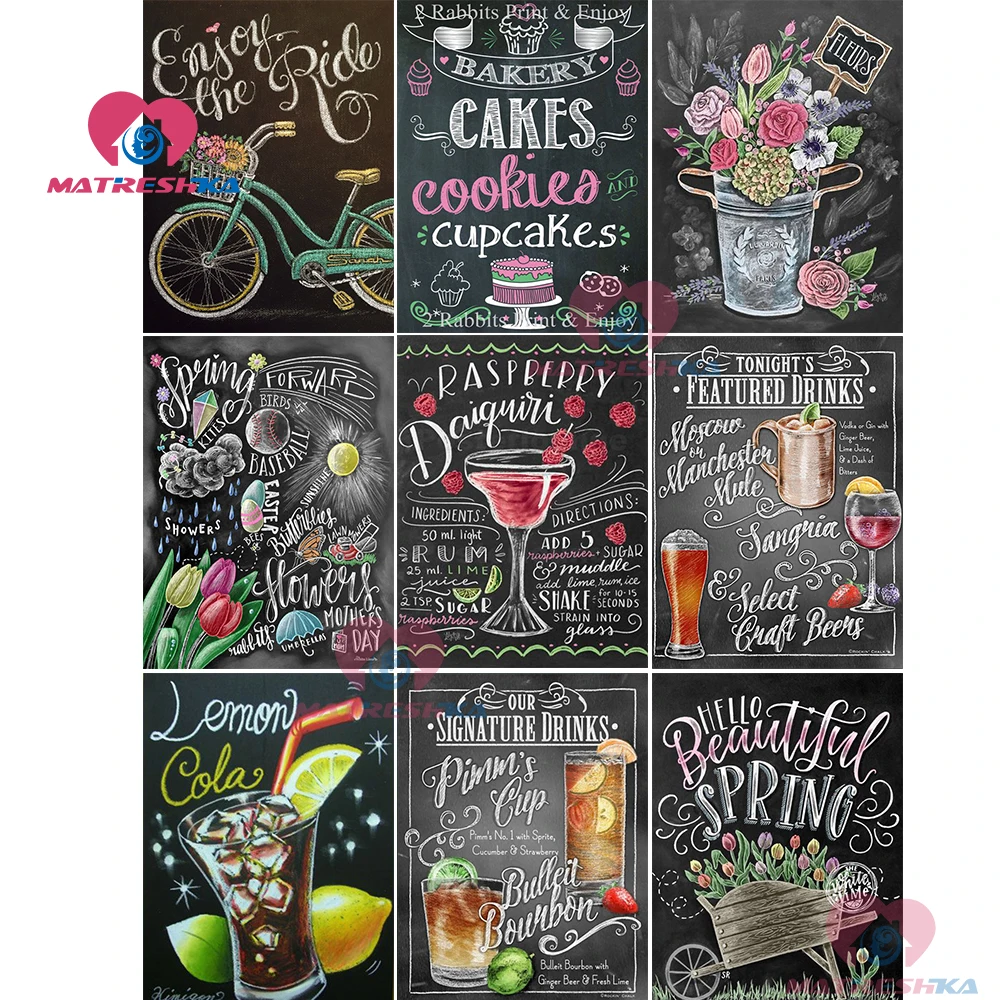 

5d diamond embroidery diamond painting Chalk Art paint with diamonds diamond painting full square new arrival Home decoration