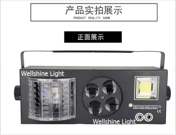 

4 in 1 strobe effekt 4 in 1 Laser flash Gobo Strobe butterfly derby light DMX512 Disco Club Party Home entertainment stage light