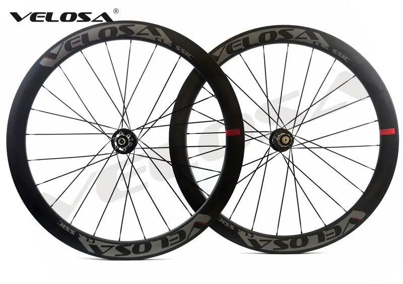 

Velosa Disc 50 Road Disc Brake carbon wheelset, 50mm clincher/tubular ,700C road bike wheel,cyclocross wheel Tubeless ready