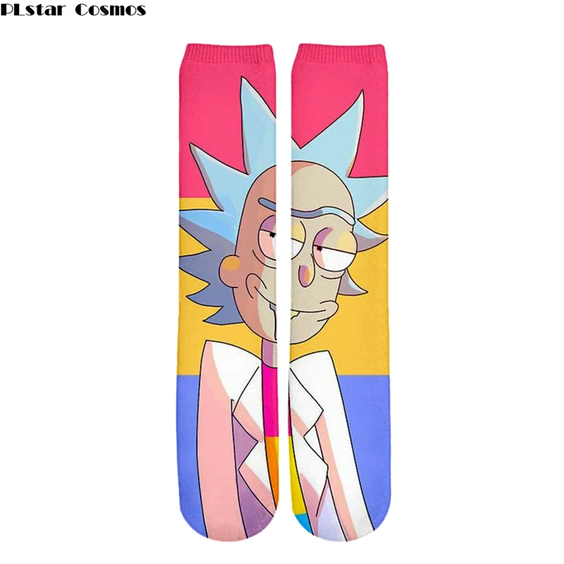 

dropshopping New galaxy space Rick and Morty socks Cartoon 3d Print socks Men Women Funny 3D Game of Thrones fashion High Socks