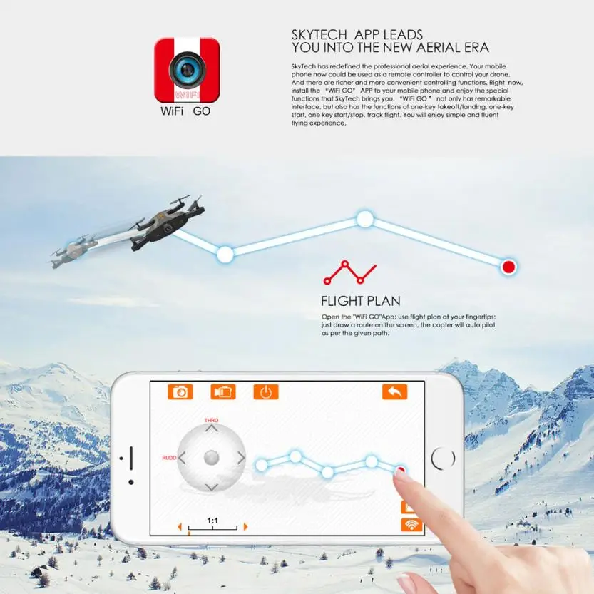 alpha flying ball foldable wifi drone