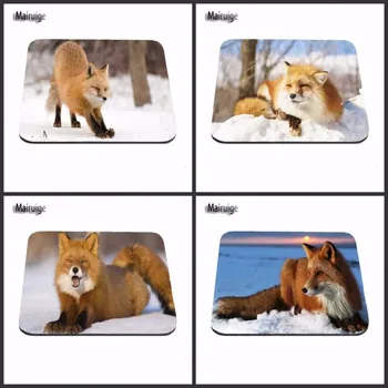 

New Arrivals Animals Cute Foxes Snow Best Game Custom Mousepads Rubber Pad Size For 18*22cm and 25*29cm And 25*20cm As A