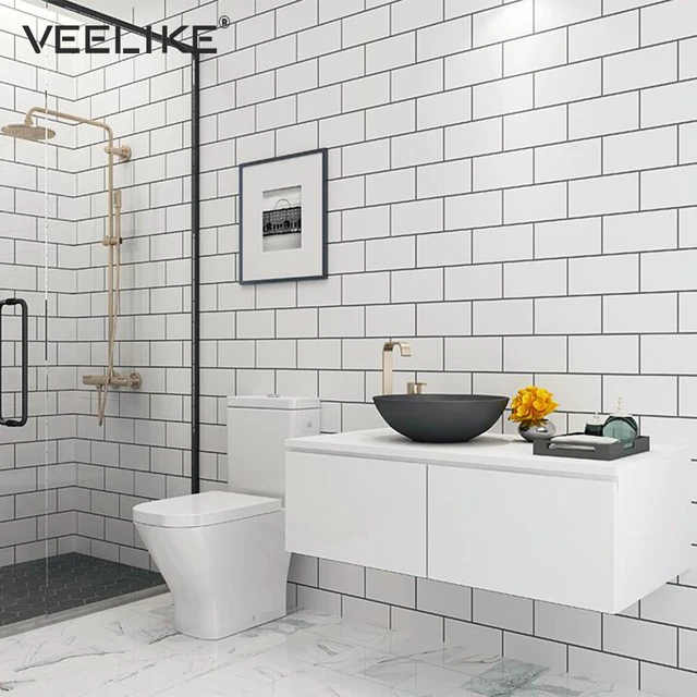 Waterproof Diy Pvc Vinyl Self Adhesive Wallpaper For Kitchen Waterproof Diy Pvc Vinyl Self Adhesive Wallpaper For Kitchen Backsplash Tile Bathroom Living Room Bedroom Home