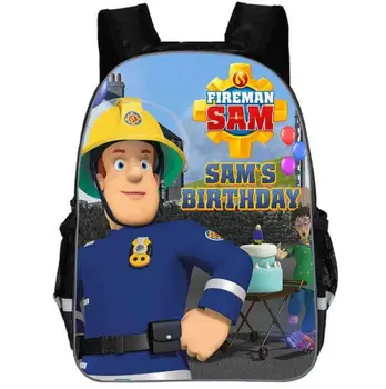 

Popular Gifts For Kids Baby Round Backpack Bag For Children Cartoon Hero Fireman Sam Backpack Bag For Girls Boys school bags