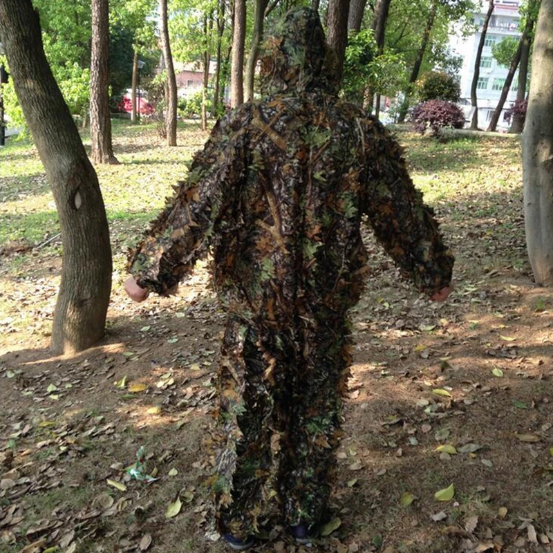 Охотничий Камуфляжный костюм Ghillie 3D камуфляжная одежда джунгли Военная тренировочная форма для снайпера