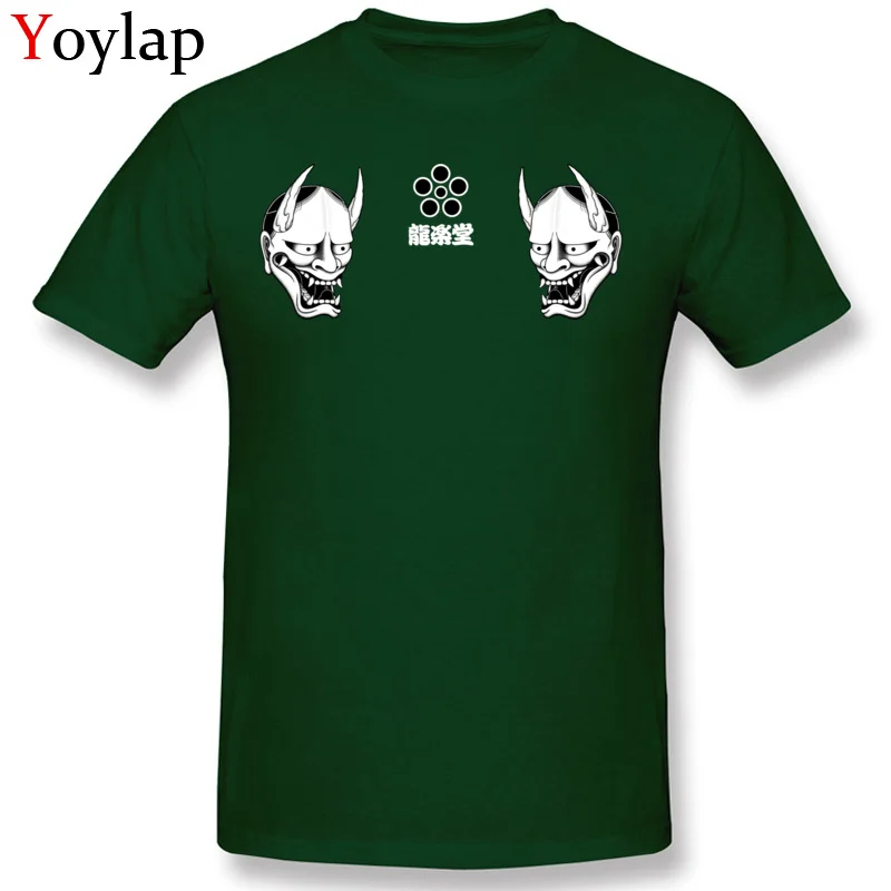 Dominant Summer Summer/Fall hannya Short Sleeve T-Shirt Cotton Fabric O Neck Men Tops Tees Casual Clothing Shirt Top Quality dark green