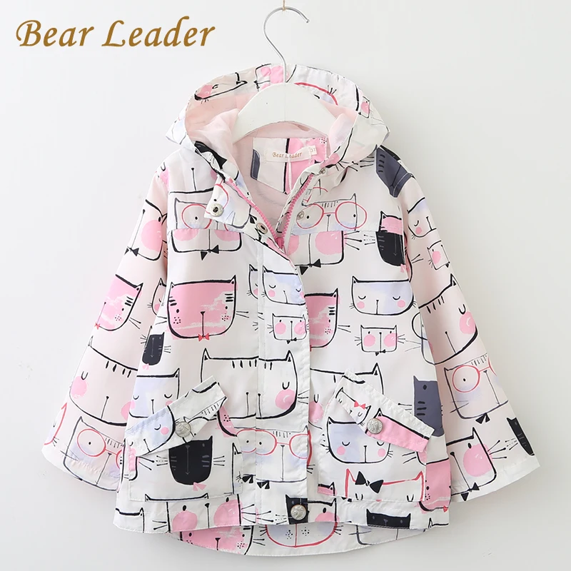 Bear Leader/пальто и куртки для девочек; новая осенняя одежда для малышей с героями мультфильмов; детская верхняя одежда с капюшоном; пальто для маленьких детей; куртка; одежда