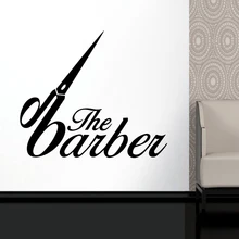 Man Barber Shop Sticker Name Time Chop Bread Decal Haircut Shavers Posters Vinyl Wall Art Decals Windows Decoration Mural Mb057