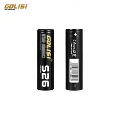 2 шт./лот оригинальные электронные сигареты 18650 аккумулятор Golisi S26 2600 мАч 18650 аккумулятор 25a реальные цены для Vape 18650 Mod