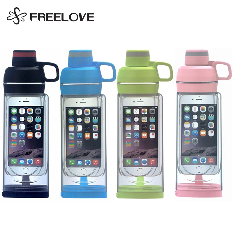 

iphone 6/6s/7/7s/6 Plus/7 Plus Smart Sport Water Bottle .4L iBottle Waterproof Storage Organizer Call Music Available Swim Yoga