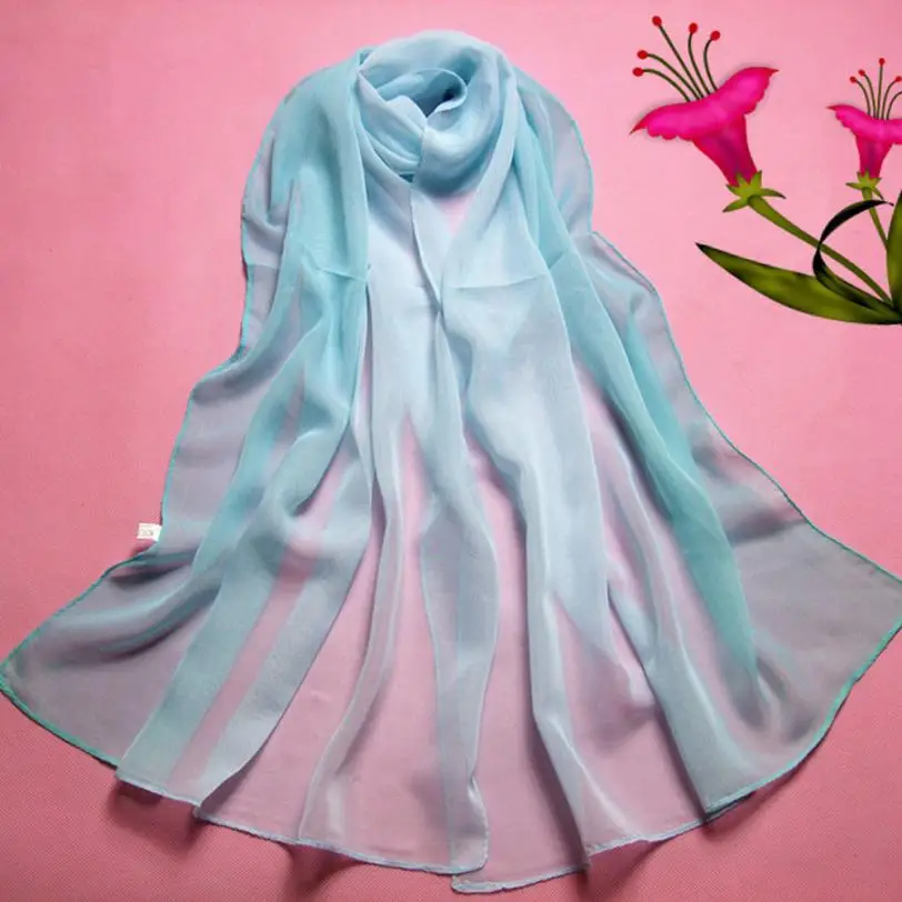 KANCOOLD шарфы новые высококачественные шифоновые модные женские градиентные цветные длинная шаль шарфы женские шифоновые jan25