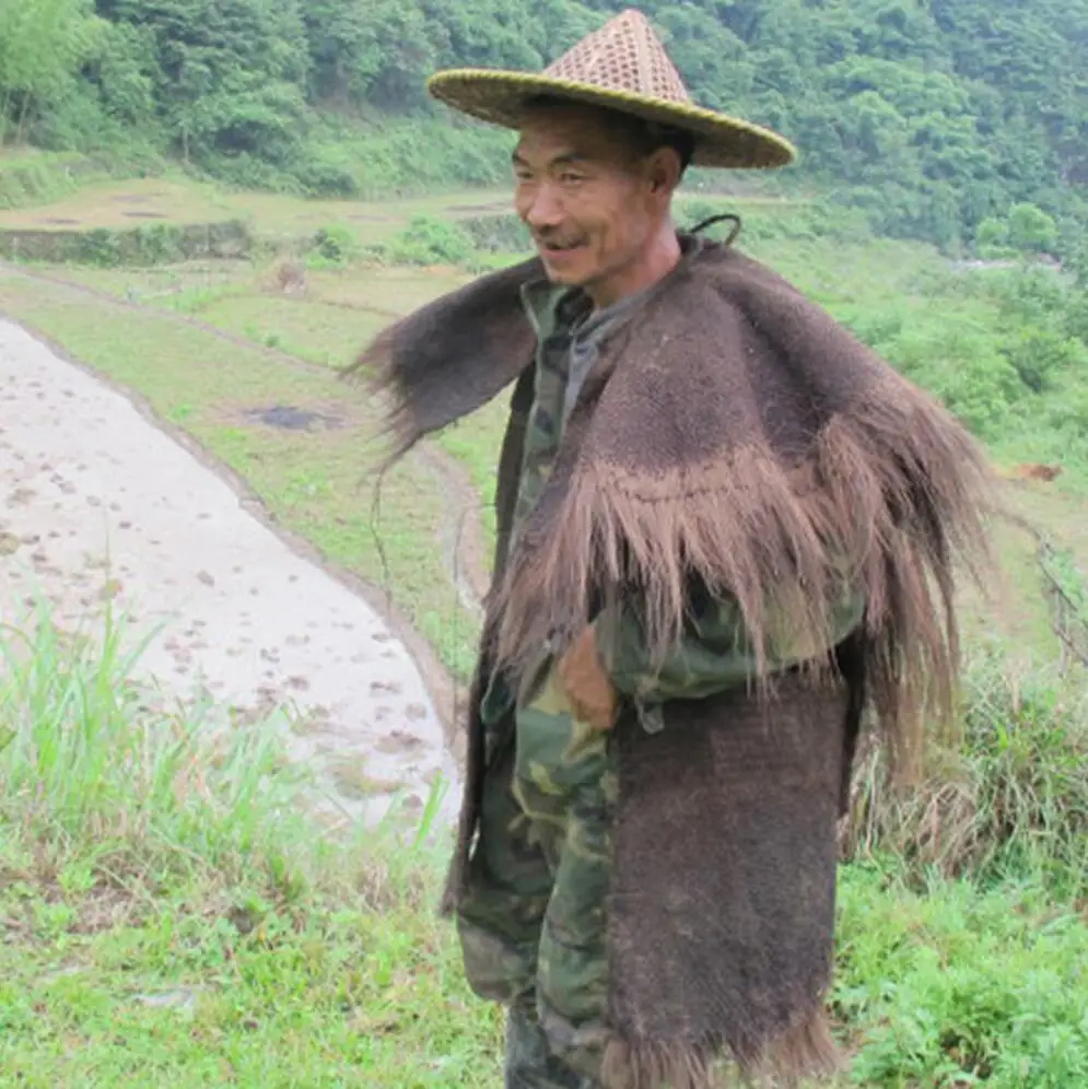

Palm coir art collection Old objects nostalgic handmade plant raincoat retro clothing collection of antique palm Talisman
