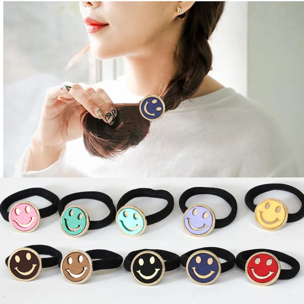 Buy Wholesale Hair Ties, Smile Face 90s Hair