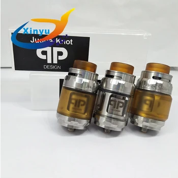 

2PC Juggerknot RTA 28mm Diameter 4ml/6ml Capacity Replaceable Atomizer Top Airflow To Coil Design Postless Deck Pull Up Top Fill