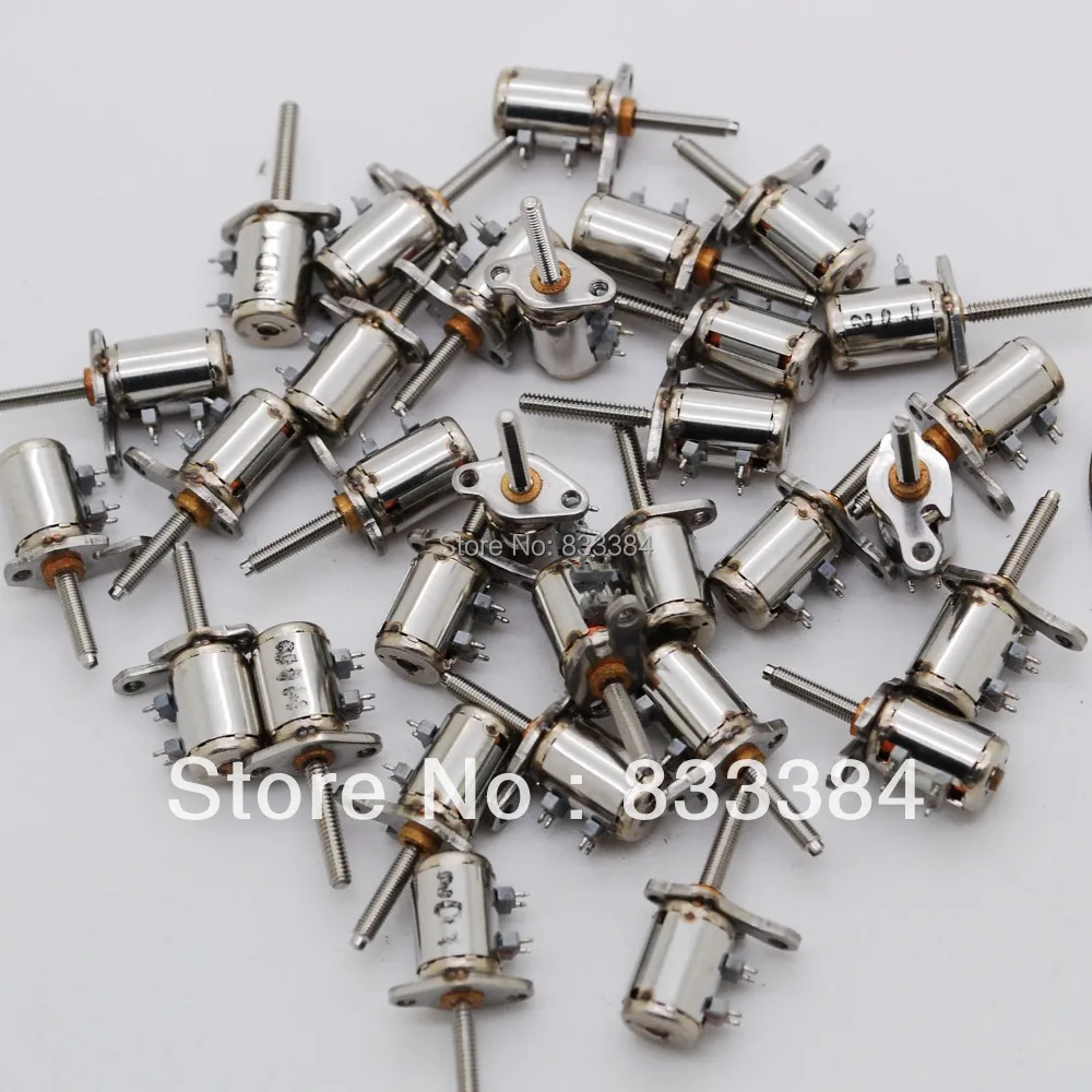 5PCS Micro 2-phase 4-wire Stepper Motor Mini 6mm Stepping With Screw Rod DIY Toy 