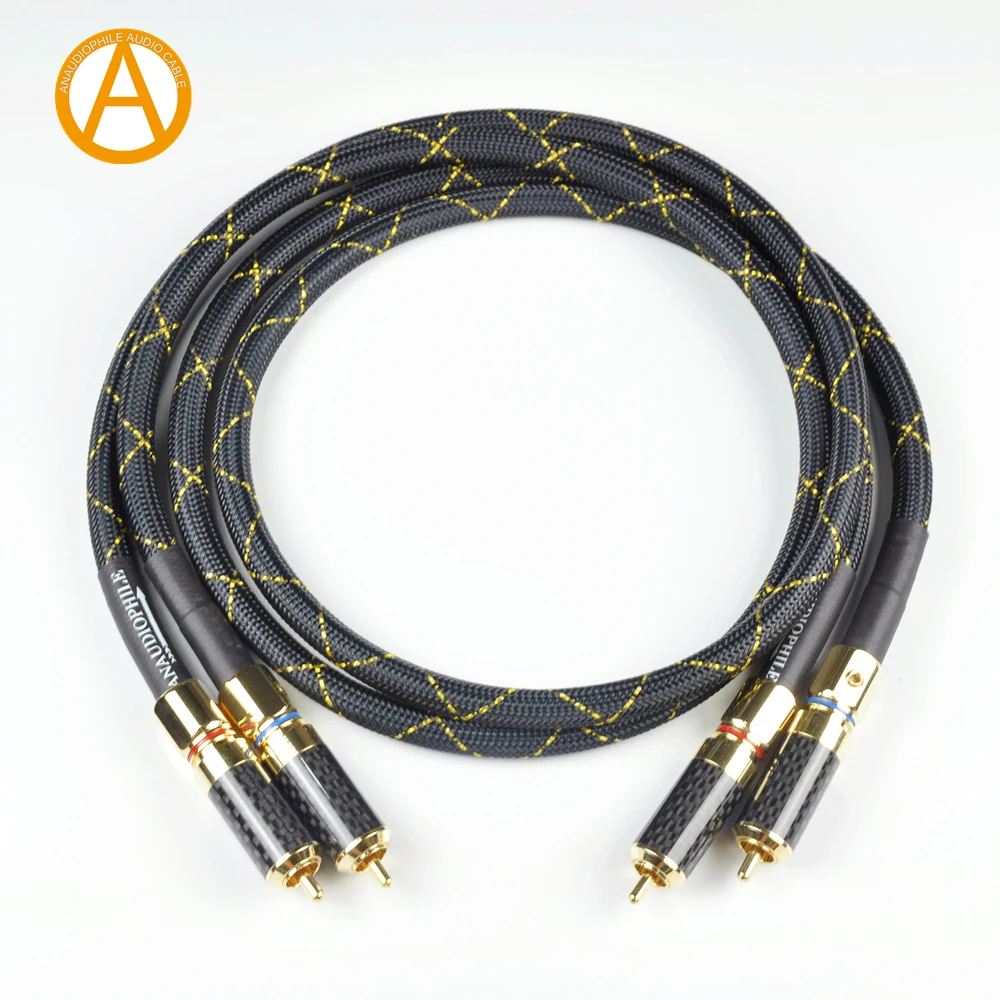 Anaudiophile hi-fi rca cabo de áudio siltec sq88 g5 rca interconexão cabo de áudio para amplificador de pré-amplificador dac rca cabo