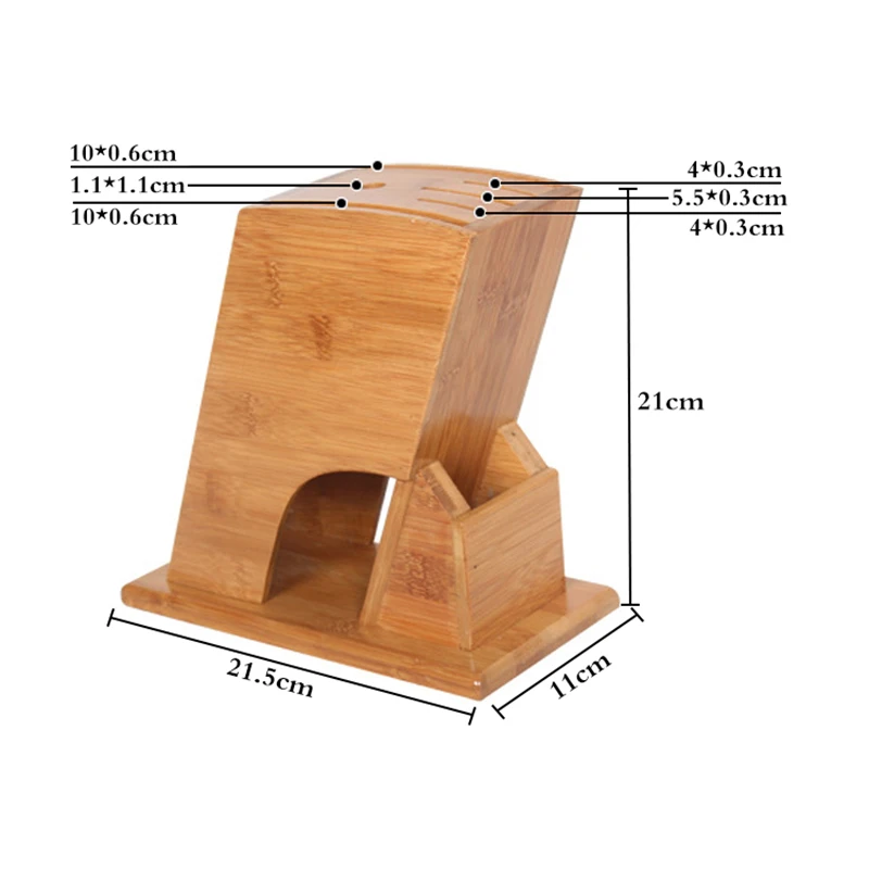 1 шт. бамбуковый нож многофункциональная стойка для хранения отверстий креативный стеллаж для хранения инструментов деревянная подставка для ножей Кухонные принадлежности держатель ножей