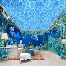 Best Price Wallpaper Full Room Custom Dolphin Coral Background Modern Europe Art Mural for Living Room Large Wall Painting Home Decor Best Price Wallpaper Full Room Custom Dolphin Coral Background Modern Europe Art Mural for Living Room Large Wall Painting Home Decor