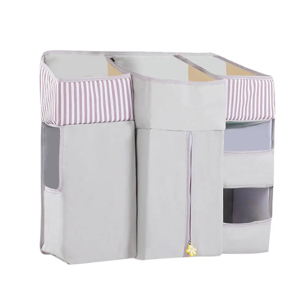 Переносная детская кроватка Органайзер кровать висячая сумка для детей первой необходимости пеленки сумка для хранения детская кроватка набор прикроватная пеленка для хранения - Цвет: Gray