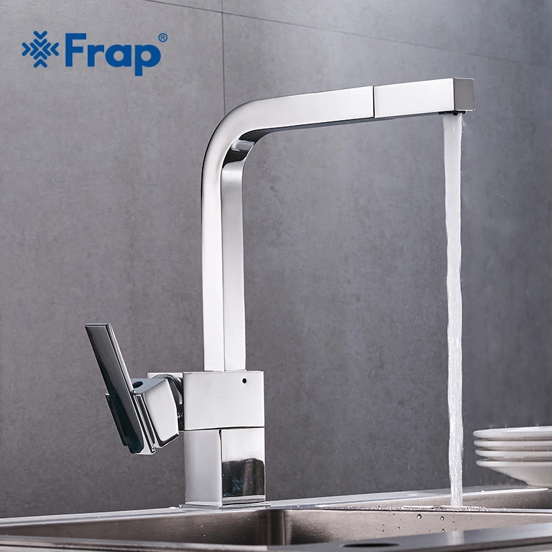  Frap Brass Kitchen Faucet Hot and Cold Water Kitchen Sink Faucet Pull Out Rotation Spray 360 Rotati - 32889505345