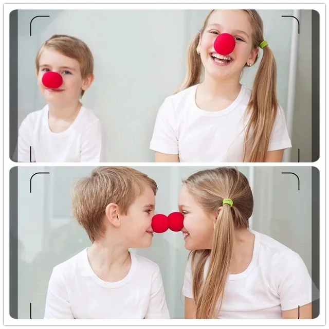 

10pcs Funny Comic Party Mask Supplies Green Nose Foam Circus Clown Nose Christmas Accessory Costume Magic Dress Party Prop