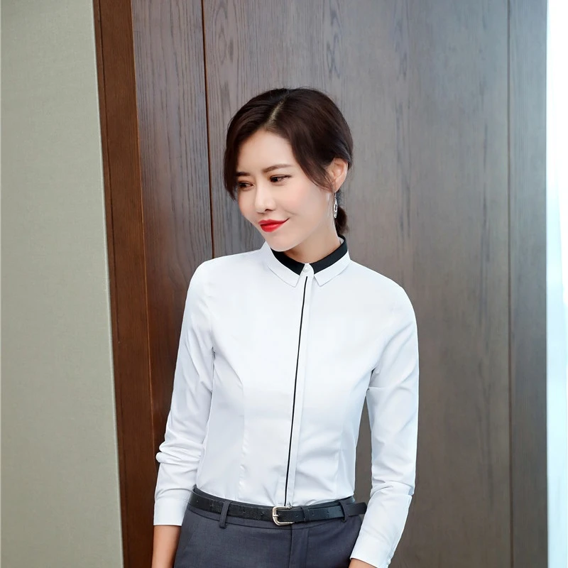 Blusas formales de manga larga camisas nuevos estilos 2018 Otoño para mujeres ropa de trabajo de negocios blusa femenina y Tops ropa|Blusas y camisas| - AliExpress