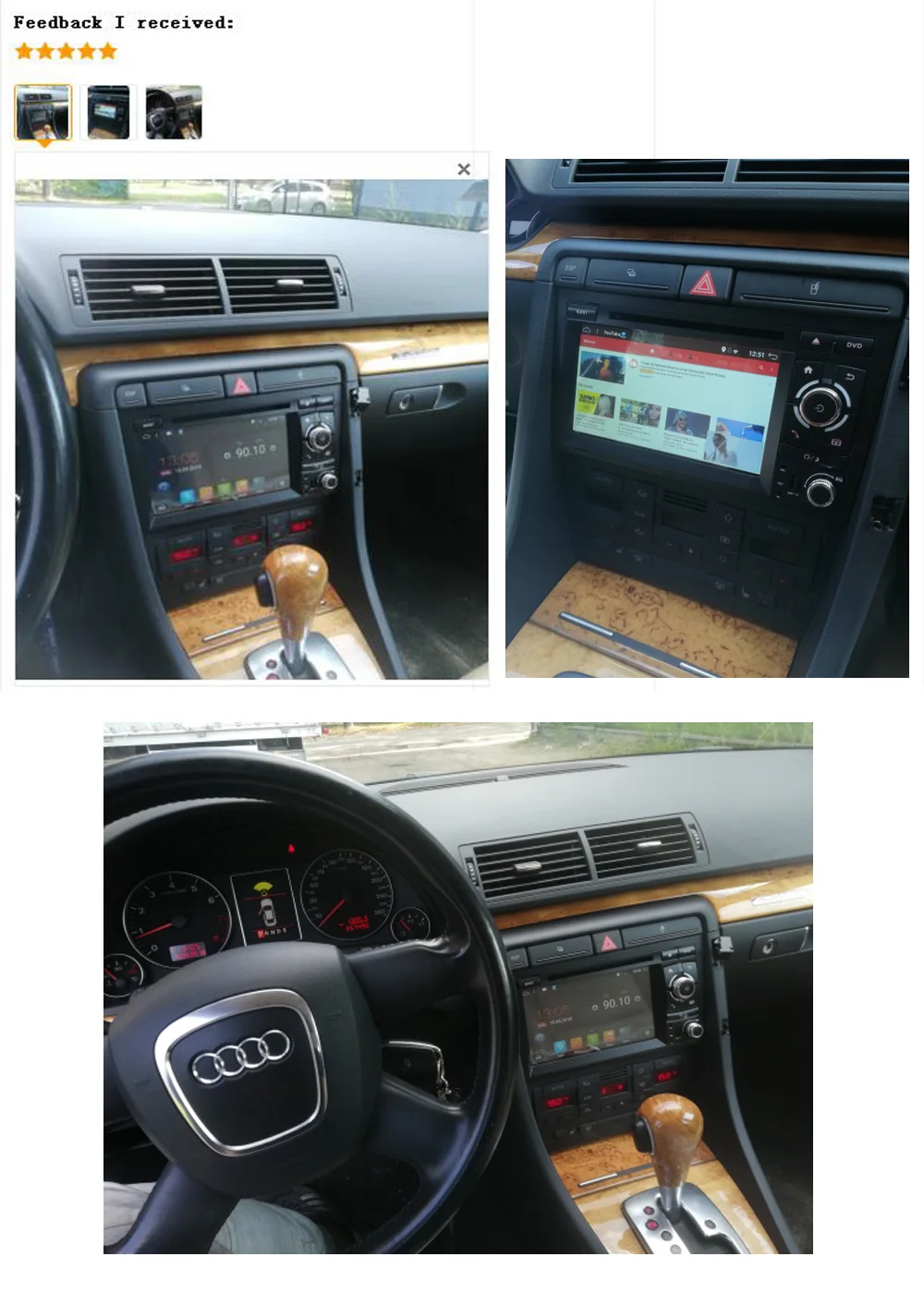 Discount 2 din android 8.0 Car DVD GPS Navi for Audi A4 GPS (2003-2008) Audi S4/RS4/8E/8F/B9/B7 With Wifi Bluetooth Radio SWC Canbus Map 21
