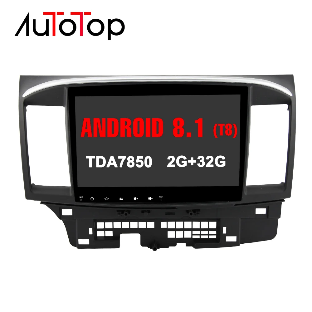 2 Din Android 8,1 Автомобильный мультимедийный плеер для Mitsubishi Lancer EX EVO Lancer 10 2008- 9x10,1 дюймов Автомобильный dvd gps navi Радио