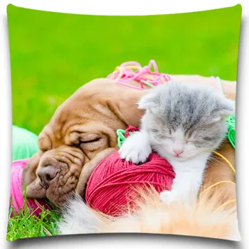 

Lovely Dog and Cat Cushion Cover Home Decorative 5 Size 9 style Cotton Polyester Pillow Case Christmas Halloween Gift