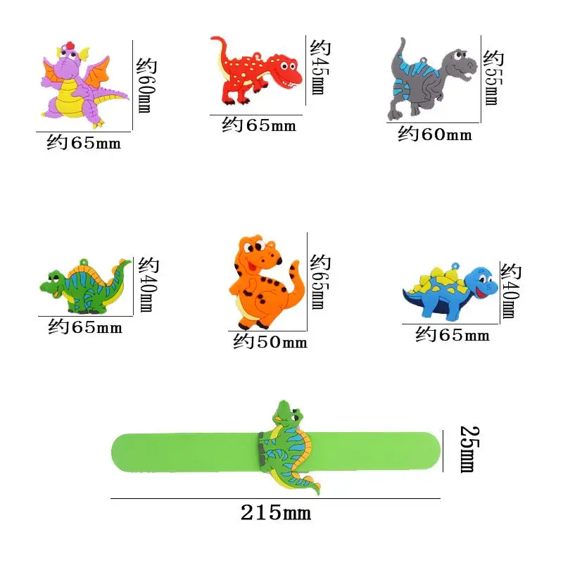 Вечерние детские резиновые браслеты в виде динозавра, украшения для дня рождения в тропических джунглях, украшения для детских вечеринок