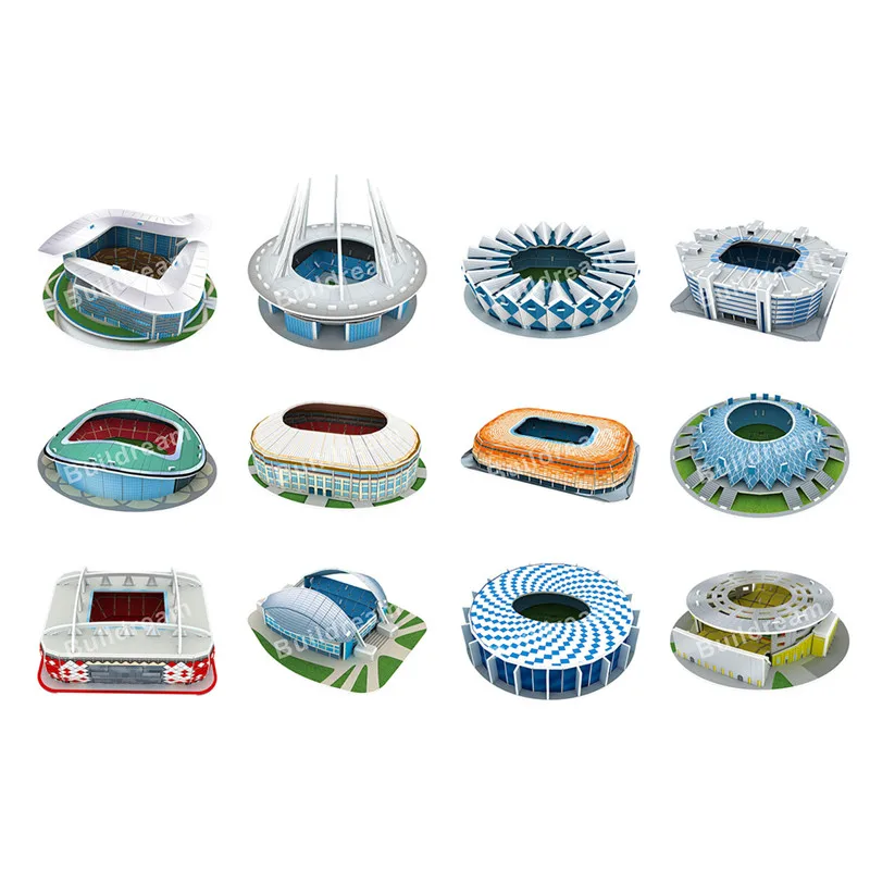 3D трехмерная головоломка мир футбольный стадион детская головоломка DIY волшебная вставка игрушка Обучающие Развивающие игры игрушки - Цвет: 164