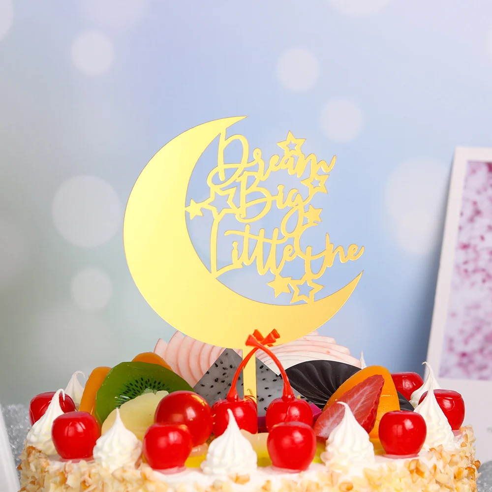 Новинка звездная луна акриловый торт Topper Dream Big Little One первый день рождения