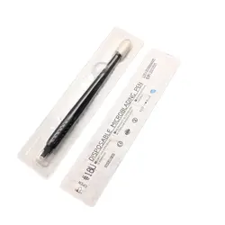 Одноразовая ручная ручка с лезвиями 18U 12F для бровей Перманентный макияж ручка машина для Microblding ручка машина 3d Emboridery