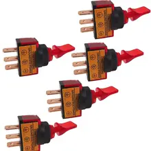 Soporte para EE. UU. 5 uds. Interruptor basculante 12V 20A 3P colores de mango corto interruptor basculante apagado/encendido XY01
