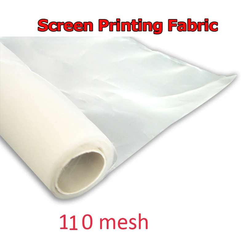 1.27 x 3m 43T 110M Mesh Silk Screen Printing Mesh White Polyester 127cm Width 