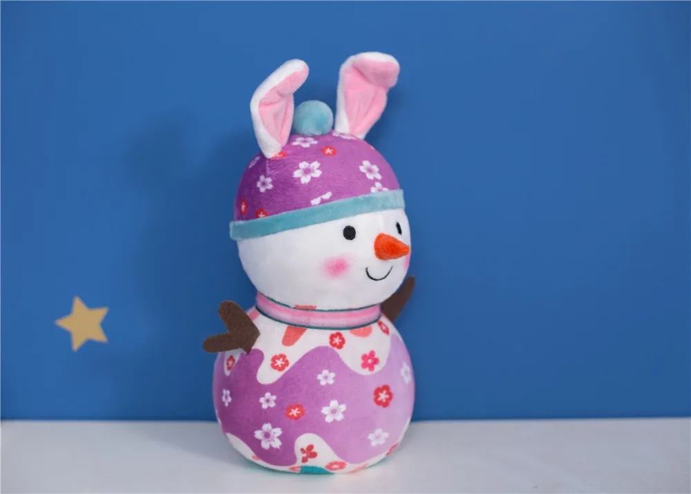 25 см kawaii всесезонный плюшевый снеговик игрушки милые рождественские маленькие куклы-Снеговики детские мягкие подарки на день рождения