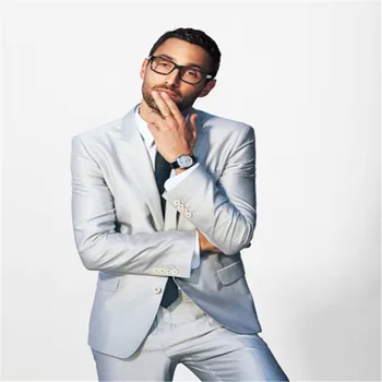 

2 Pieces Mens Suits Hot Groom Wedding Dress Men's West Slim Fit Tight Tuxedo 2 Suit Blazer Fashion Ball Customized Suit