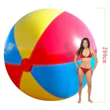 200 см супер большой гигантский надувной пляжный мяч, летняя спортивная игрушка, детские игровые вечерние шары, воздушный шар для отдыха на открытом воздухе B38001
