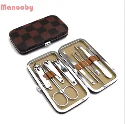 Manooby 10 шт. Стильный уход за ногтями Clipper Педикюр Scissor Пинцет маникюрный набор Профессиональный гвозди книги по искусству комплект