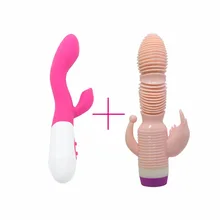 YEMA 2/PCS Multi Speed 3 Color Dildo Dual Vibrator&Double Motor Rabbit Vibrators for Women G Spot Clitoris Female Adult Sex toys