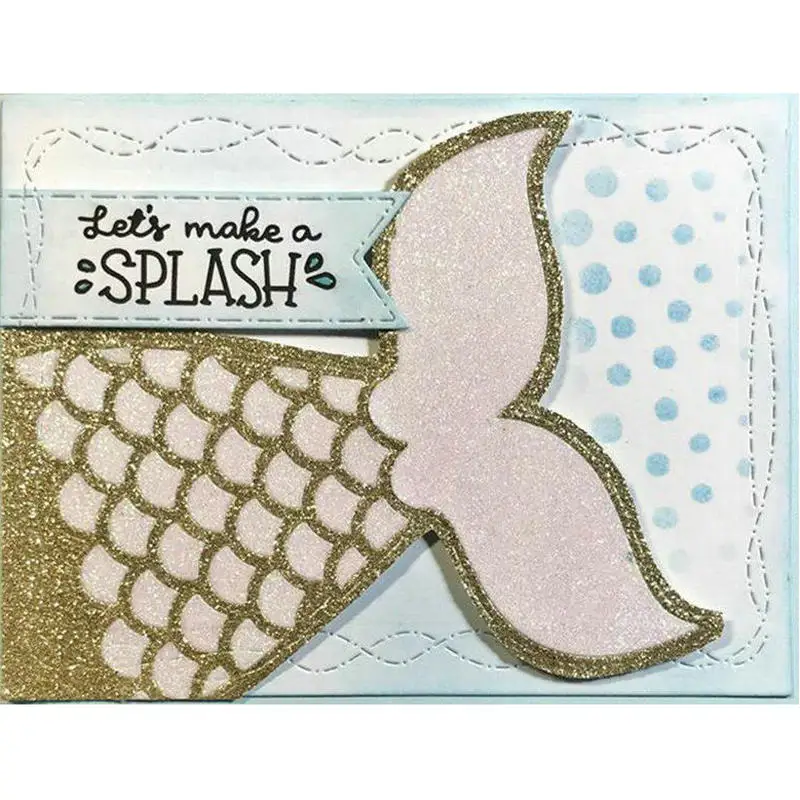 

Metal Cutting Die Knife Mold Mermaid Fish tail Scrapbooking Embossing Stencil Card Die For DIY Invitation Album Book Decoration