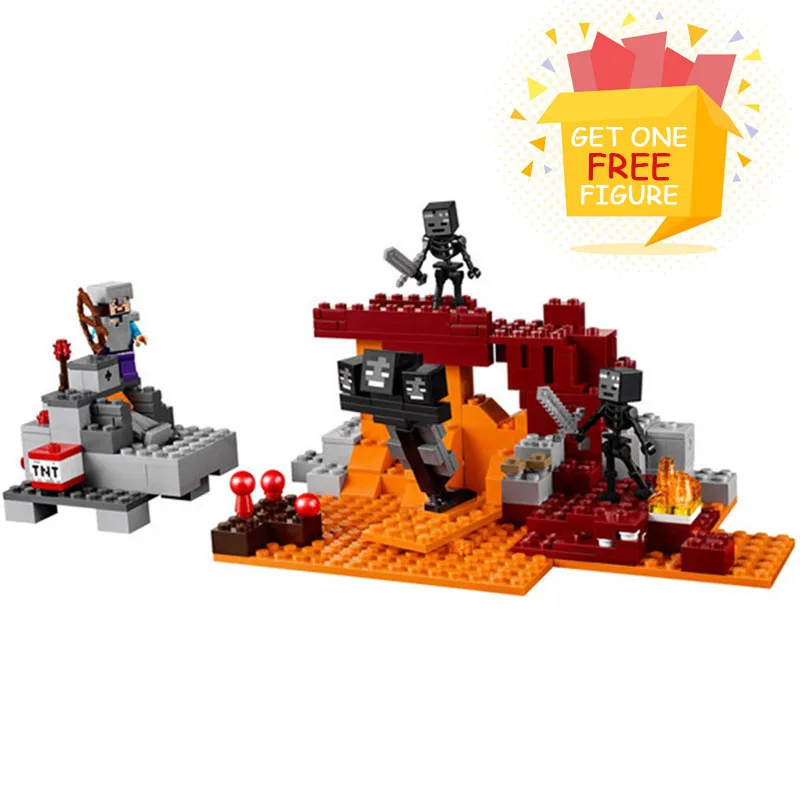 

Bela 324pcs Compatible Legoe Minecrafte The Wither My World Zombies Building Blocks Bricks toys for children