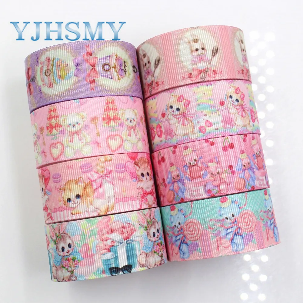 YJHSMY G-181017-1405 25 мм 10 ярдов маленькие животные ленты термопечать grosgrain сделай сам