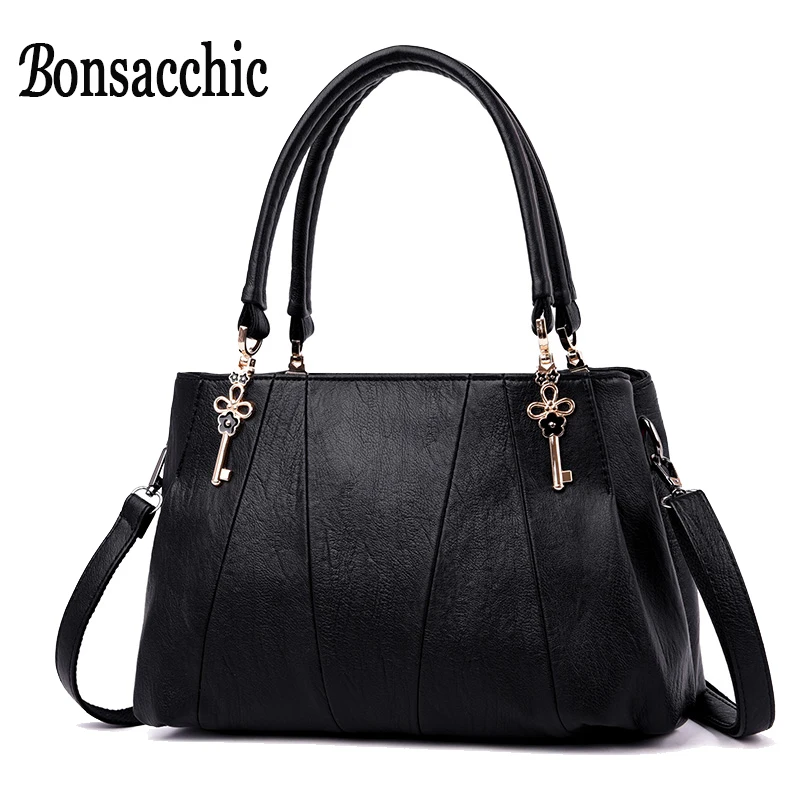 

Black Female Bags Ladies Leather Handbag Luxury Handbags Women Tote Bags Designer Hand Bags for Women 2019 Bolsos Negros Mujer
